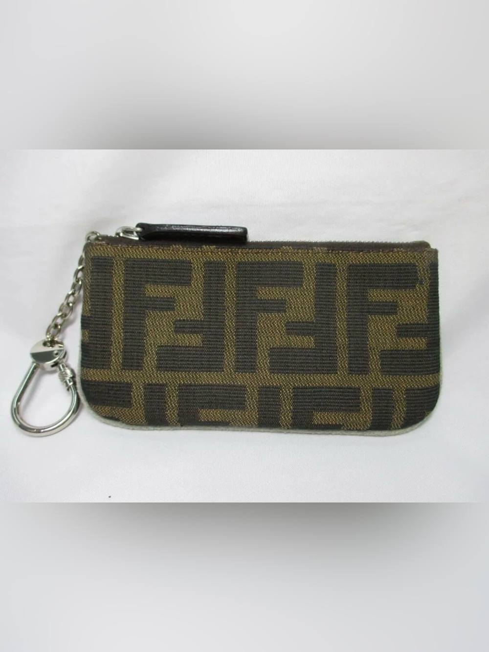 FENDI Zucca FF coin key zippered pouch Vintage Authentic